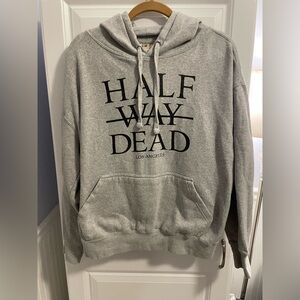 HWD Halfway Dead Los Angeles Hoodie Grey Size Large